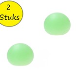 Banzaa Slijmbal met Glitters 2 Stuks – Squishy – Stressbal – Knijp Speelgoed – Groen