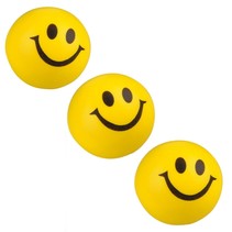 Emoji Stressbal 3 Stuks Smiley Soft Density Geel