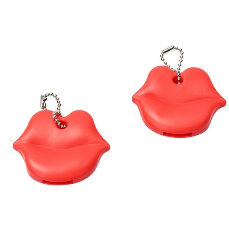 Present Time Sleutel Cover Rode Lippen 2 Stuks – Sleutelhoes – Rood