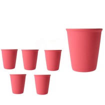 Cappuccino kop set 6 stuks neon roze