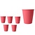 Present Time Cappuccino kop Set 6 Stuks Neon Roze