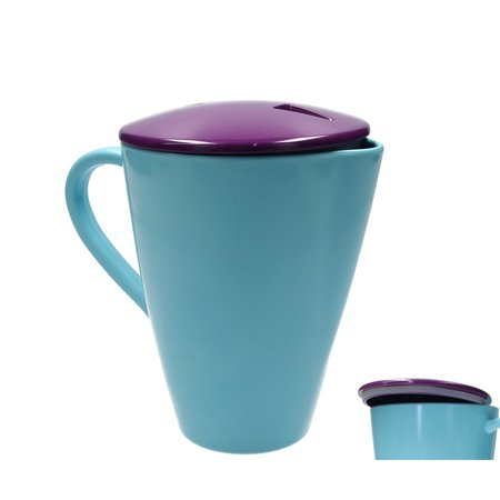 Present Time Present Time waterkan - Limonade kan 1,5 Liter – Designed by BOX32 – Kunststof met deksel – Ø 14 x 19cm – Blauw, paars