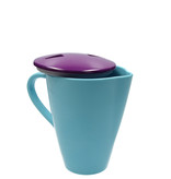 Present Time Present Time waterkan - Limonade kan 1,5 Liter – Designed by BOX32 – Kunststof met deksel – Ø 14 x 19cm – Blauw, paars