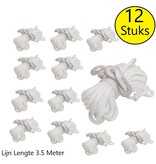 Banzaa BDO Scheerlijn set met Klemmen 12 Stuks – 350cm | Tenttouwen | Scheerlijnen | Kamperen | Outdoor | Camping Artikelen