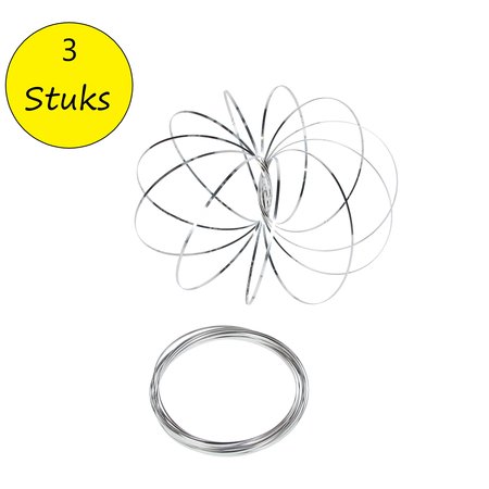 Banzaa Magic flow ring |Spiraal bloem magische armband | 3D ringen set van 3 stuks 9 cm