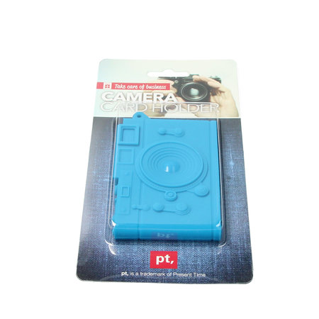 Present Time Present Time Pasjeshouder Camera 2 Stuks – Kaarthouder – Credit Card Holder – Pinpas Portemonnee – Blauw