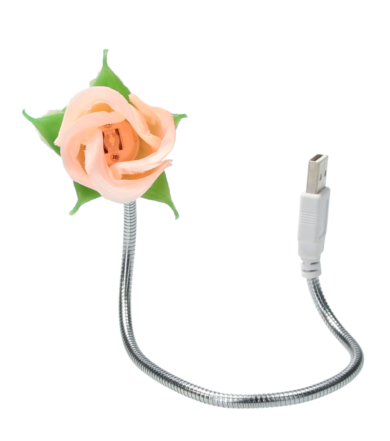 Silly Gifts USB Kabel met Roos en Lampje 2 Stuks – USB Lampje – Verlichting  USB – Licht – Roze