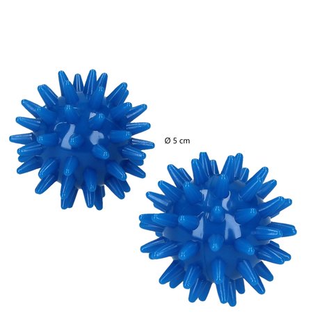 Banzaa Massageballen set van 3 – Hoge Dichtheid Massagestekels – Triggerpoint – Lacrossebal – Blauw