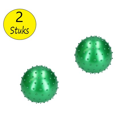 Banzaa BDO Massagebal 2 stuks – 10cm – Ideaal voor Binnen – Speelbal Educatief Stevig – Stressbal – Groen