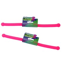 2 Glow in the Dark Stretch Stick 2 Stuks Roze