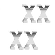 Dubbele Deurhaken van RVS Edelstaal 4 Stuks