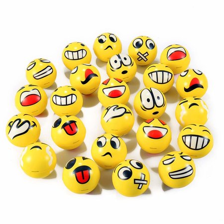 Banzaa Emoji Stressbal - Smiley - 3 Stuks - Medium Density