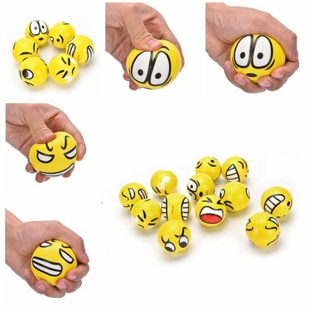 Banzaa Emoji Stressbal - Smiley - 3 Stuks - Medium Density