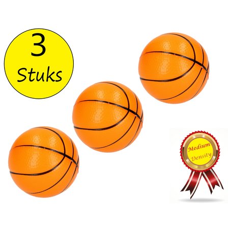 Banzaa Stressbal Medium Density 3 stuks – 7cm – Sensomotorische Stimulatie – Anti Stress – Basketbal