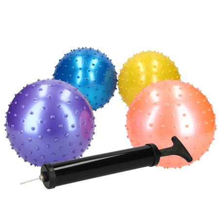 Summerplay Educatieve Ballen set Inclusief Gratis Pomp – Verbeterde Motorische Ontwikkeling – Sensorische Stimulatie – 4 Stuks