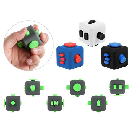 Banzaa Fidget Cube – Wriemel Kubus – Anti-Stress Speelgoed – Wriemel Stick – Blauw Rood