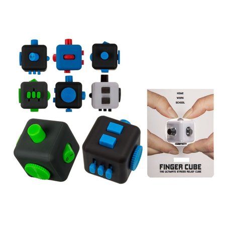 Banzaa Fidget Cube – Wriemel Kubus – Anti-Stress Speelgoed – Wriemel Stick – Blauw Rood