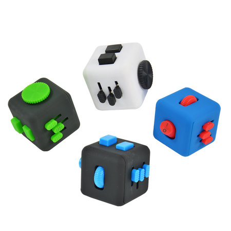 Banzaa Fidget Cube – Wriemel Kubus – Anti-Stress Speelgoed – Wriemel Stick – Zwart Blauw