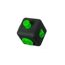 Fidget Cube – Wriemel Kubus –  Zwart Groen