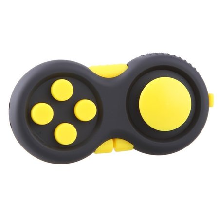 Banzaa Calm Pad Fidget Pad – Wriemelkubus – Anti Stress Speelgoed – Fidget Cube – Wriemel Stick – Zwart Geel