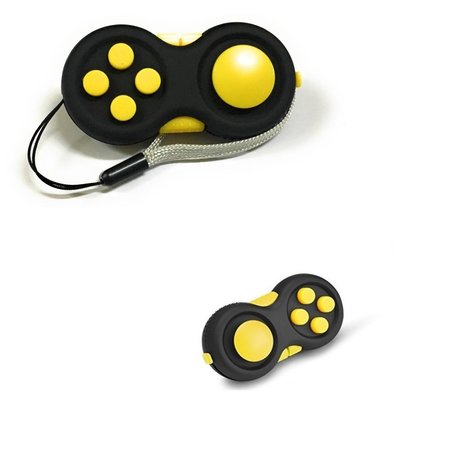 Banzaa Calm Pad Fidget Pad – Wriemelkubus – Anti Stress Speelgoed – Fidget Cube – Wriemel Stick – Zwart Geel