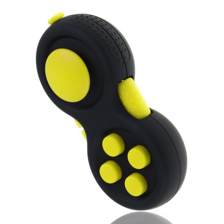 Banzaa Calm Pad Fidget Pad – Wriemelkubus – Anti Stress Speelgoed – Fidget Cube – Wriemel Stick – Zwart Geel