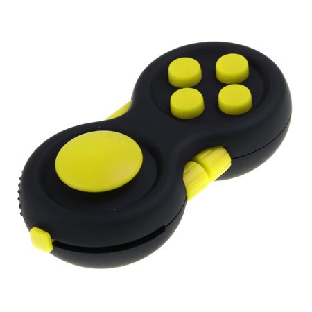 Banzaa Calm Pad Fidget Pad – Wriemelkubus – Anti Stress Speelgoed – Fidget Cube – Wriemel Stick – Zwart Geel