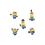 Minions Despicable Me 3D gummen Bouwbaar set van 5 Gummen – 5x5x2cm | Bouw je eigen Minion Gummenset | Kindergummen en Schoolspullen | Tekenspullen