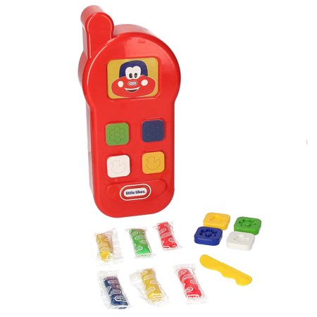 Little Tikes Little Tikes Speelgoed Telefoon Kleiset voor Kinderen inclusief Deegmes, Vormpjes en Klei – Vanaf 3 Jaar – Rood – 35 x 19 x 9 cm | Speeltelefoon | Speel Smartphone | Play Phone Dough Set