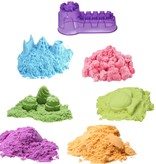 Banzaa Speelzand Bewegend Modelleer Zand Multi kleur Set 3 Kilo Incl. kasteel Vorm
