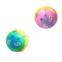 Stressbal Medium Density – Regenboog Cijfers – 10 cm – 2 stuks