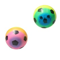 Stressbal Medium Density – Regenboog Voetbal– 10 cm – 2 stuks