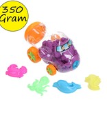 Banzaa Speelzand in opberg Vliegtuig met vormpjes – Bewegend Modelleer zand 350 Gram Paars