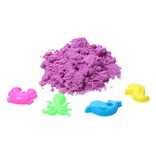 Banzaa Speelzand in opberg Vliegtuig met vormpjes – Bewegend Modelleer zand 350 Gram Paars