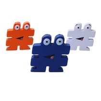 Stressbal Hashtag Medium Density 3 stuks # Wit‒Oranje‒Blauw