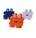 Banzaa Banzaa Stressbal Hashtag Medium Density 3 stuks # Wit‒Oranje‒Blauw