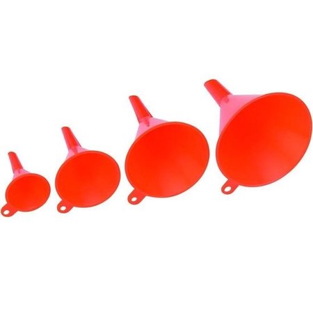 Banzaa Premium plastic trechter set – 4 stuks – Ø 115/95/73/50mm | Voor snelle en schone overdracht van vloeistoffen, olie, water en droge stoffen en Poeders | Voor Gebruik in Auto, Voertuigen, Keuken en Tuin