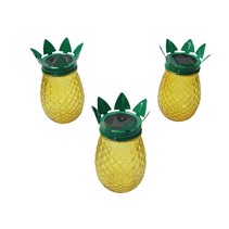 Ananas solar lamp set 3 stuks