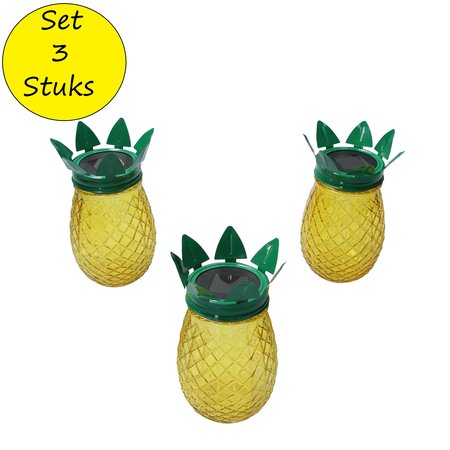 Banzaa Ananas solar lamp set 3 stuks