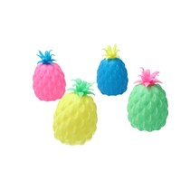 Ananas Waterparels Stressbal 11x7cm 4 stuks Blauw ‒ Groen ‒ Roze ‒ Geel