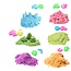 Banzaa Speelzand Bewegend Modelleer zand ‒ Set 12 Vormpjes 6 kleuren 720 Gram