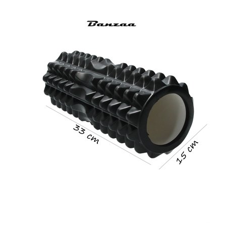 Banzaa Banzaa Foam Roller – Pilatesrol – Fascia – Yoga – Massage – Zwart