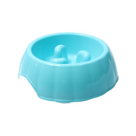 Banzaa Banzaa Anti schrok voerbak hond en kat – Slow feeder Antischokbak ø21cm Blauw