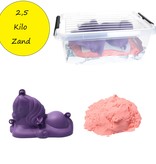 Banzaa Banzaa Moving Sand Speelzand Roze 2.5 KG Modelleer Zand in Bak + Mal Paard