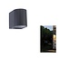 Banzaa Banzaa Wandlamp Led GU-10 5,5w Warm Wit ‒ Enkele lichtbundel Dimbaar ‒ Rond 9cm Antraciet