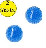 Banzaa Banzaa Anti stressbal Waterparels Mesh 7cm ‒ NEW Extra Dikke Ballon ‒ Set 2 Stuks Blauw