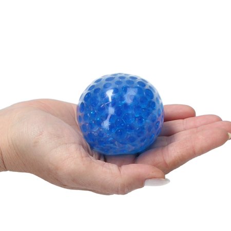 Banzaa Banzaa Anti stressbal Waterparels Mesh 7cm ‒ NEW Extra Dikke Ballon ‒ Set 2 Stuks Blauw