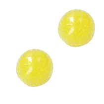 Anti stressbal Waterparels Mesh 7cm ‒ NEW Extra Dikke Ballon ‒ Set 2 Stuks Geel