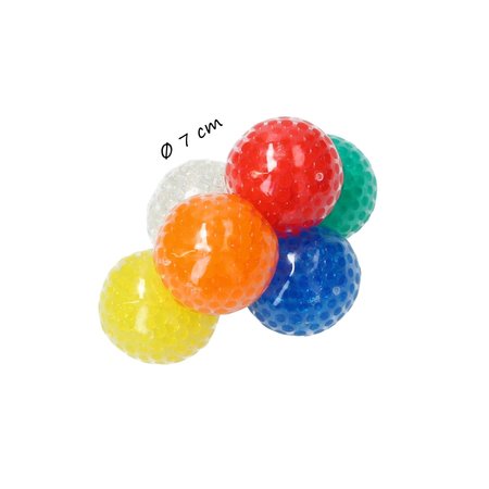 Banzaa Banzaa Anti stressbal Waterparels Mesh 7cm ‒ NEW Extra Dikke Ballon ‒ Set 2 Stuks Oranje