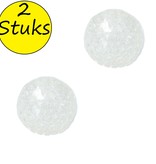 Banzaa Banzaa Anti stressbal Waterparels Mesh 7cm ‒ NEW Extra Dikke Ballon ‒ Set 2 Stuks Transparant